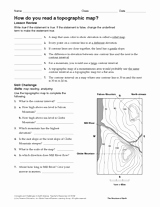 Topographic Map Reading Worksheet Answers Fresh How Do You Read A topographic Map Geography Printable