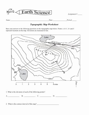 Topographic Map Reading Worksheet Answers Inspirational topographic Map Worksheet Talktoak