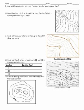 Topographic Map Reading Worksheet Answers Inspirational topographic Maps Activity and Worksheet by Becker S