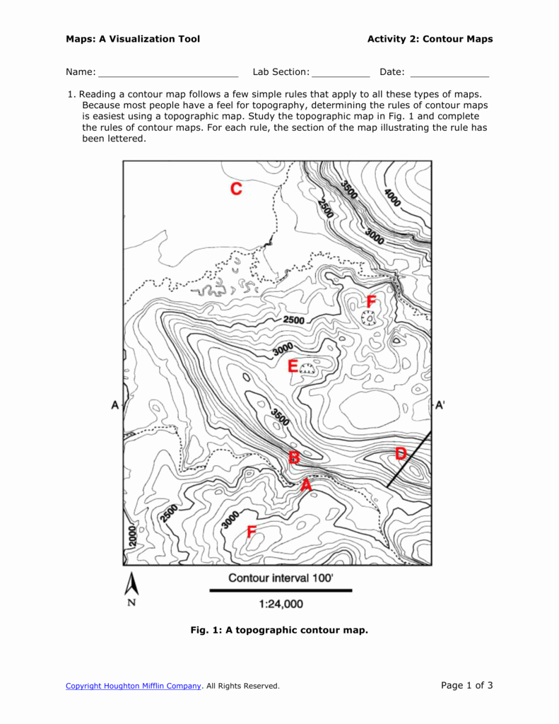 Topographic Map Reading Worksheet Answers Luxury Worksheet topographic Map Worksheet Answers Grass Fedjp