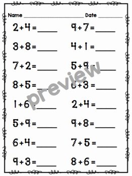 Touch Math Addition Worksheet Beautiful touch Math Inspired E Digit Addition Worksheets by Jenna
