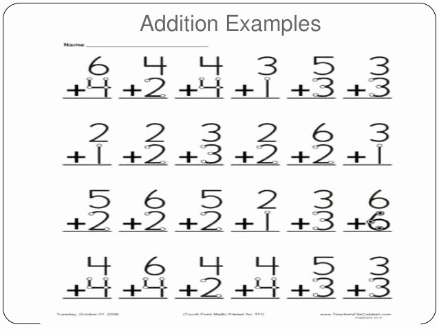 Touch Math Addition Worksheet Beautiful touchy touch Math
