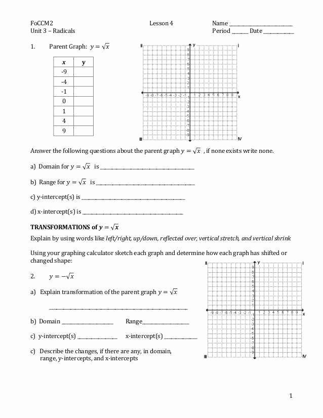 Transformations Of Functions Worksheet Answers Lovely Function Transformations Worksheet