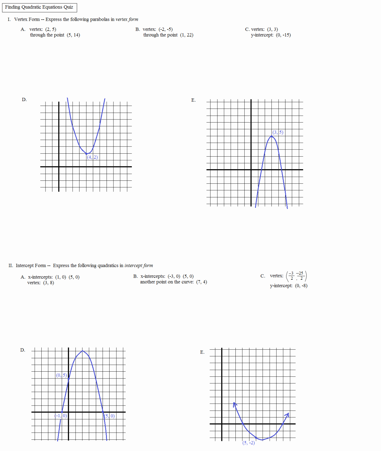 Transformations Of Quadratic Functions Worksheet Best Of Converting Quadratic Functions From Vertex form to