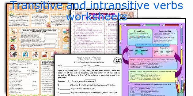 Transitive and Intransitive Verb Worksheet Awesome Transitive and Intransitive Verbs Worksheet