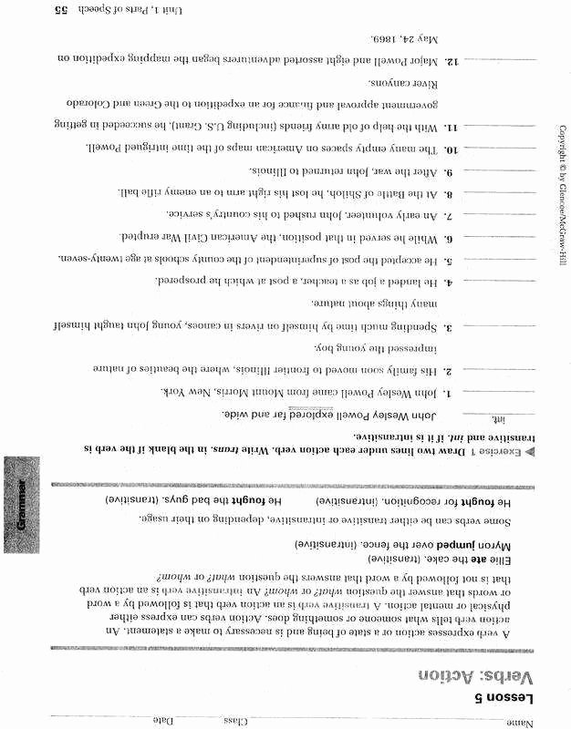 Transitive and Intransitive Verbs Worksheet Elegant Transitive and Intransitive Verbs Worksheet