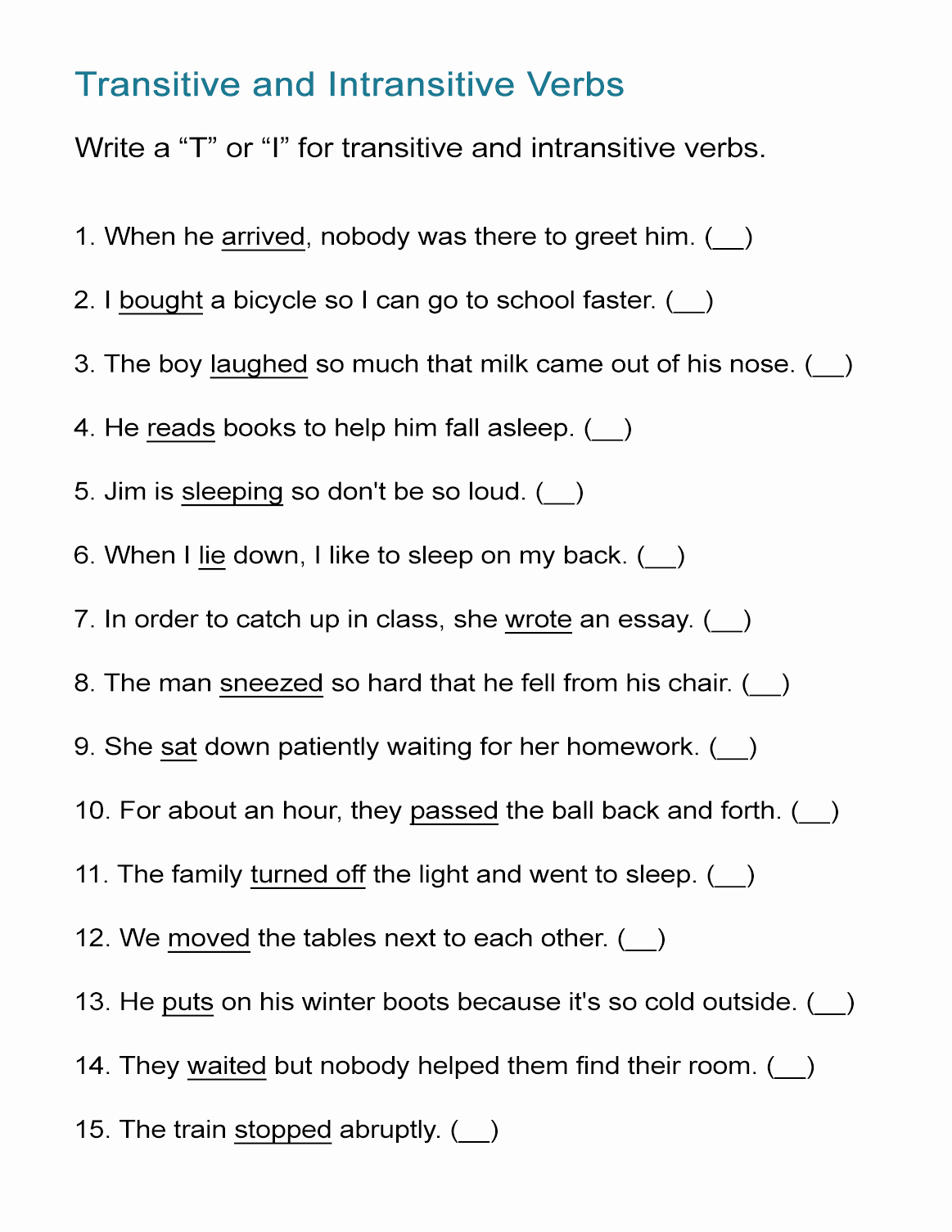 Transitive and Intransitive Verbs Worksheet Fresh 7 Verb Worksheets How to Teach &quot;doing&quot; or &quot;action Words