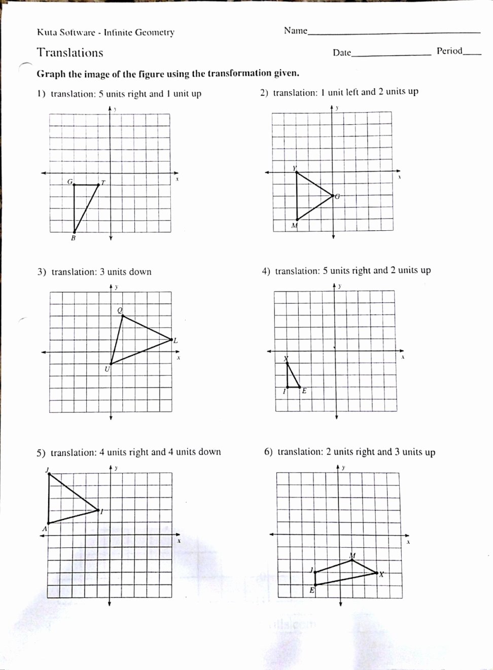 Translations Reflections and Rotations Worksheet Fresh Geometry Worksheets Chapter 2 Worksheet Mogenk Paper Works