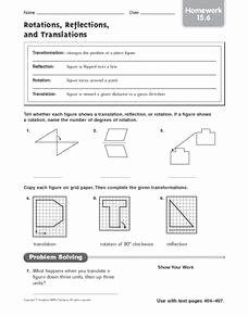 Translations Reflections and Rotations Worksheet Unique Rotations Reflections and Translations Homework