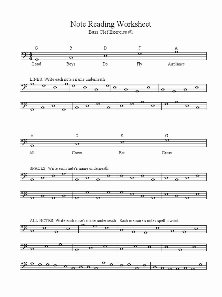 Treble Clef Note Worksheet Beautiful Name the Notes the Treble Clef Worksheets