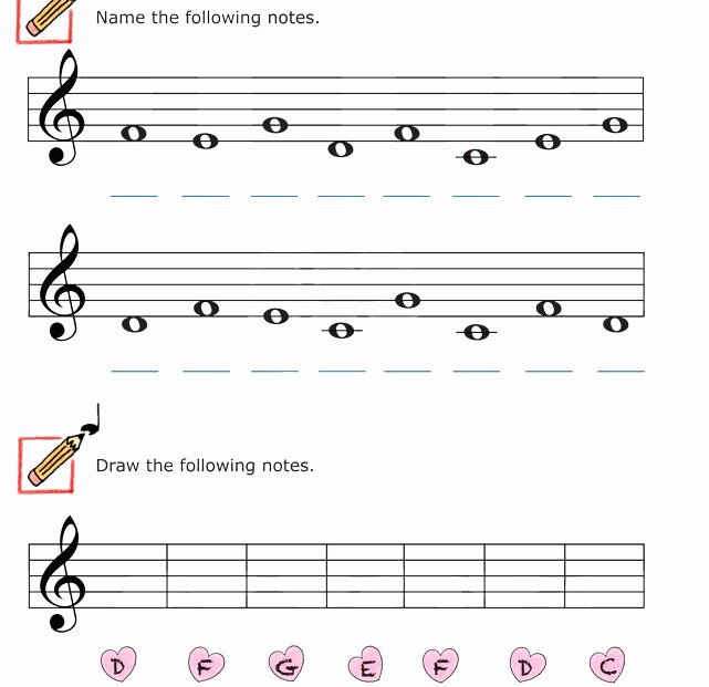 Treble Clef Notes Worksheet Fresh Fun and Learn Music Music Worksheets – Treble Clef C D E F G