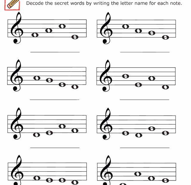 Treble Clef Notes Worksheet Fresh Fun and Learn Music Music Worksheets – Treble Clef