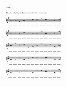 Treble Clef Notes Worksheet Fresh Treble Clef Note Names Worksheet by Music with Mrs K