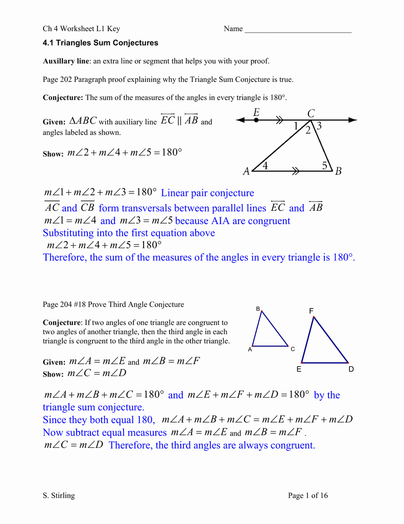 Triangle Angle Sum Worksheet Answers New Worksheet Sum Angles In A Triangle Worksheet Grass