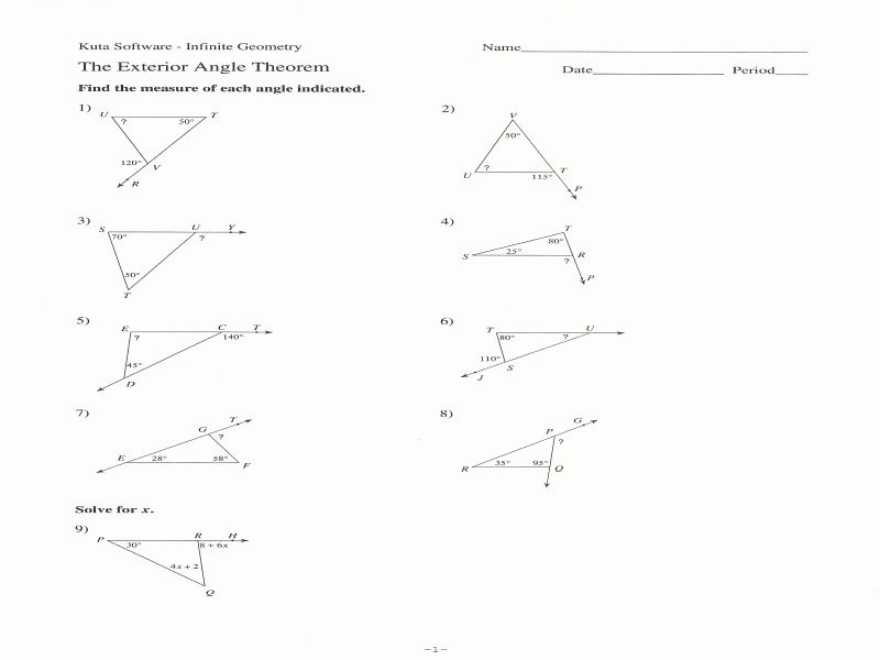 Triangle Angle Sum Worksheet Answers Unique Angles In A Triangle Worksheet Answers Free Printable