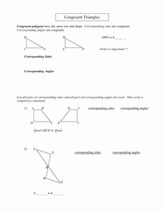 Triangle Congruence Practice Worksheet Elegant Congruent Triangles Worksheet Flora