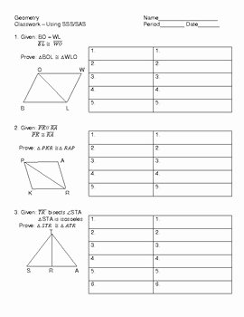 Triangle Congruence Practice Worksheet Elegant Proving Triangles Congruent Using Sss Sas Worksheet by Kim