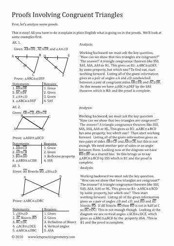 Triangle Congruence Proofs Worksheet Lovely Triangle Proofs Worksheet
