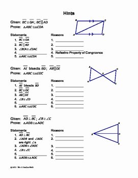 Triangle Congruence Proofs Worksheet Luxury Congruent Triangles Proofs Cut and Paste Activity by Mrs E