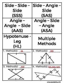 Triangle Congruence Proofs Worksheet New Proving Triangles Congruent Cut Match and Paste Activity