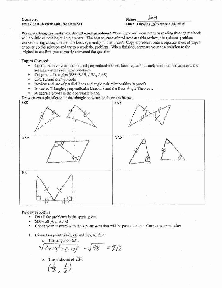 Triangle Congruence Worksheet Answers New Triangle Congruence Worksheet Answers