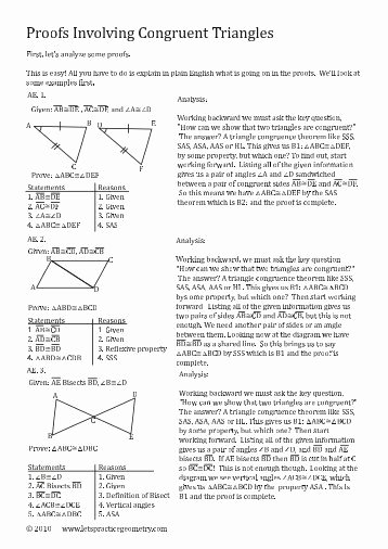 Triangle Congruence Worksheet Pdf Inspirational 4 4 Proving Triangles are Congruent asa &amp; Aas