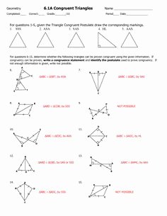 Triangle Congruence Worksheet Pdf Unique Triangle Congruence and Cpctc Proving Triangles