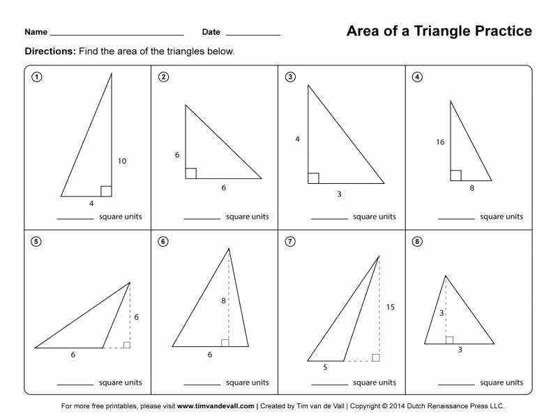 Triangle Inequality theorem Worksheet Beautiful area Triangles Worksheet