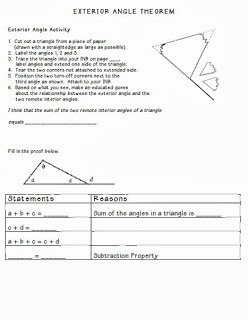 Triangle Interior Angles Worksheet Answers Beautiful Math by tori Triangles Unit Interior Angle Sum and