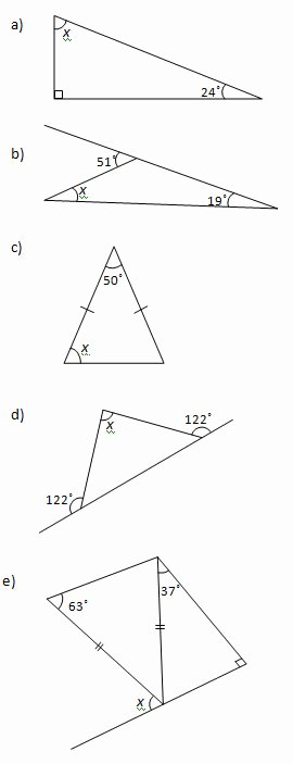 Triangle Interior Angles Worksheet Answers Unique Angles In A Triangle Worksheets and solutions