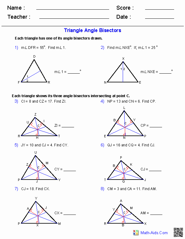Triangle Interior Angles Worksheet Answers Unique Geometry Worksheets
