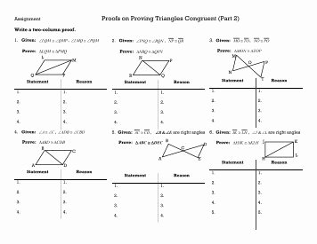 Triangle Proofs Worksheet Answers New Proving Triangles Congruent Worksheet Answer Key