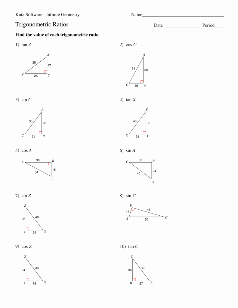 Trigonometric Ratios Worksheet Answers Beautiful Trigonometric Ratios