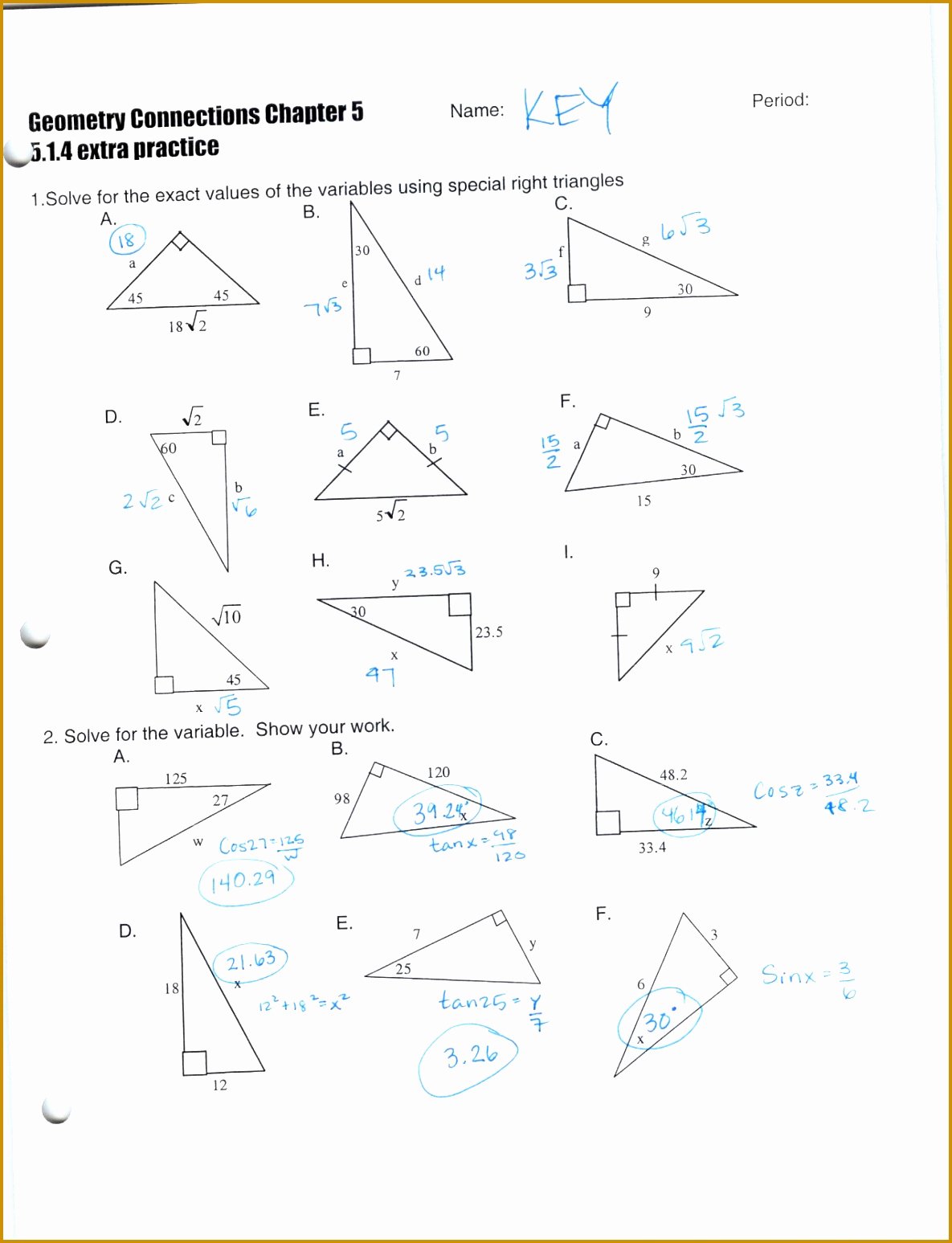 Trigonometric Ratios Worksheet Answers Luxury Trigonometric Ratios Worksheet Answers