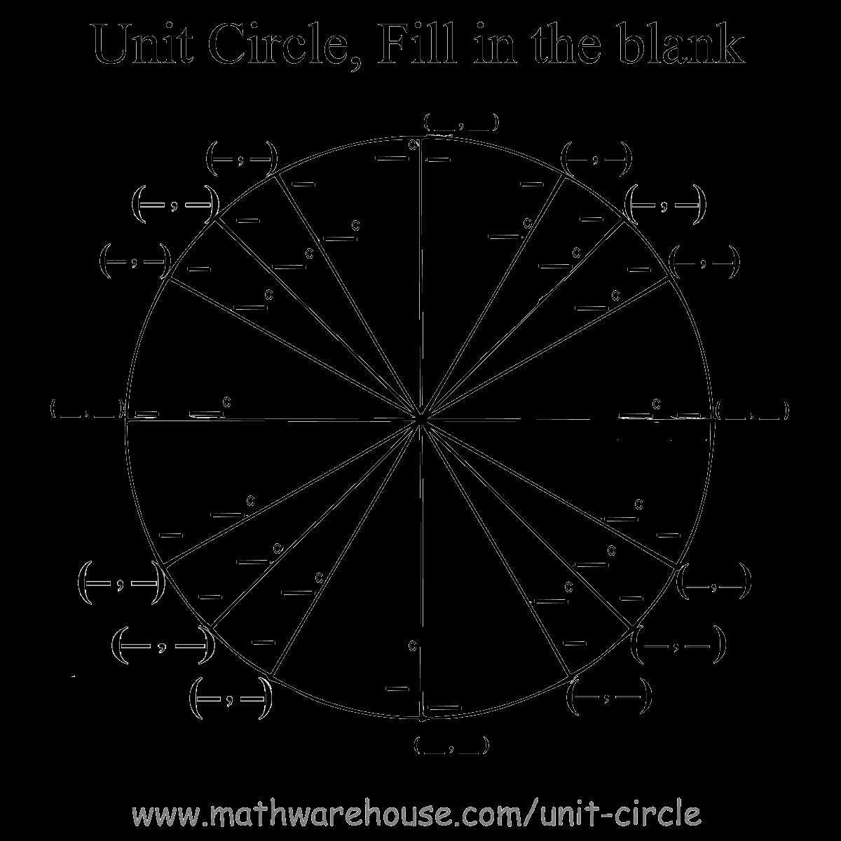 Trigonometry Unit Circle Worksheet Answers Inspirational Of Unit Circle Printables Free Images that You