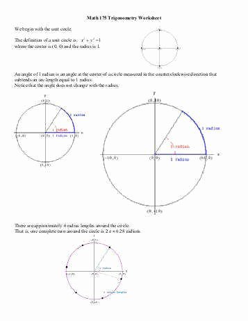 Trigonometry Unit Circle Worksheet Answers Luxury Unit Circle Worksheet