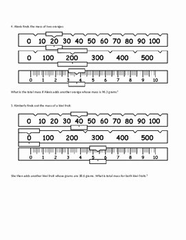 Triple Beam Balance Practice Worksheet Unique Triple Beam Balance Measurement Multi Step Word Problems