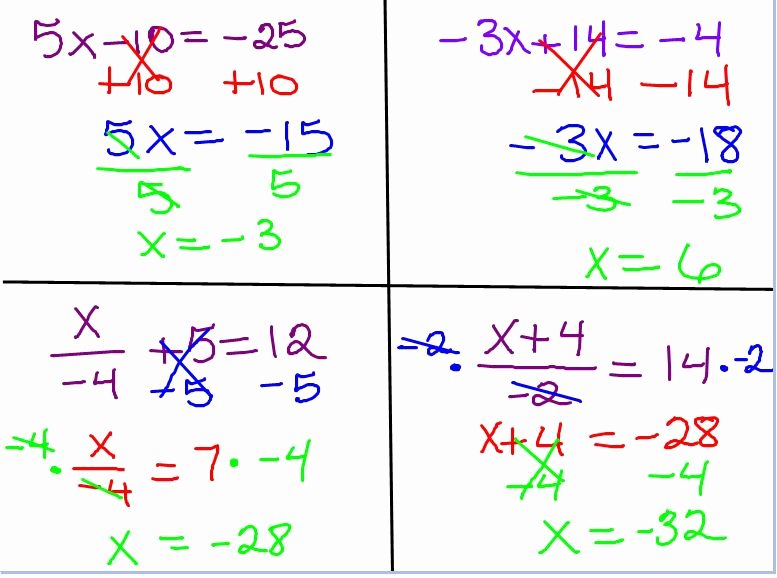 48 Two Step Equation Worksheet
