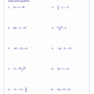Two Step Equation Worksheet Lovely solving Two Step Equations Worksheet Answers Equations