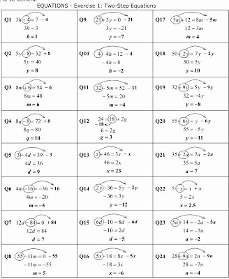 Two Step Equations Worksheet Answers Unique Maths Line Answers Two Step Equations