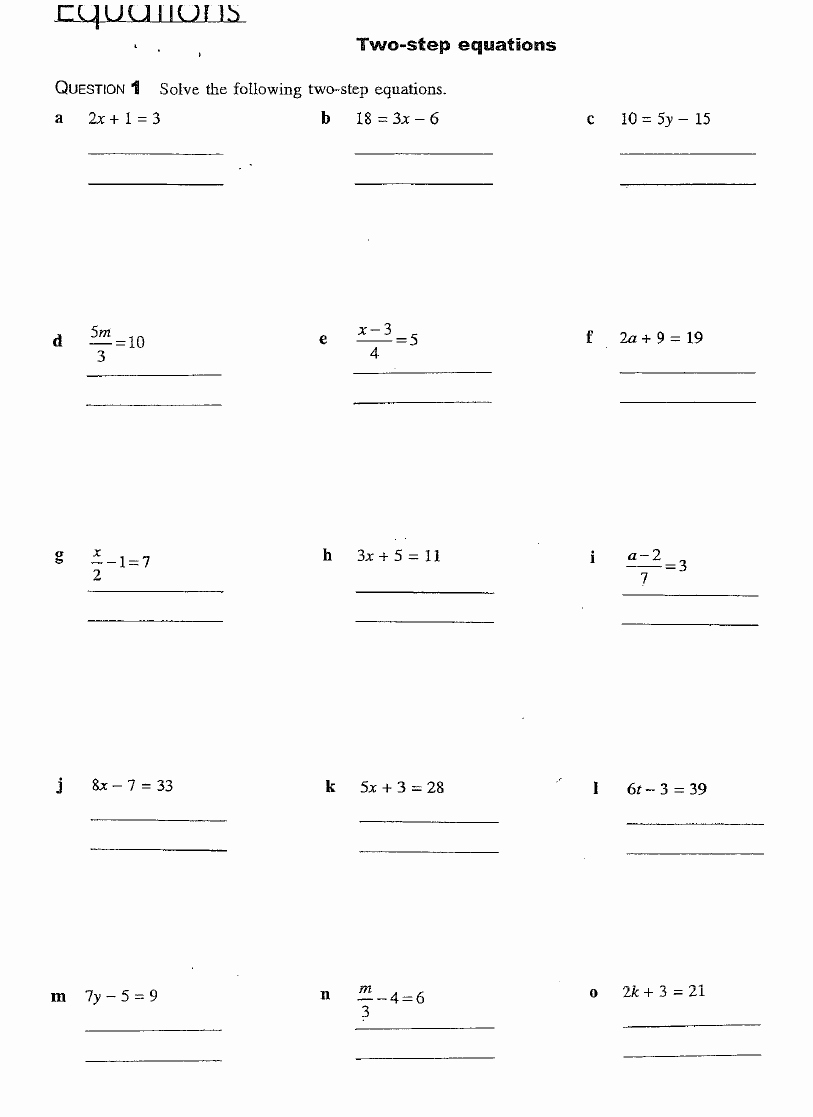 Two Step Equations Worksheet Pdf Inspirational Two Step Equations Puzzle Diy Projects