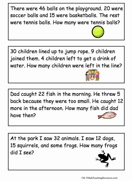 Two Step Word Problems Worksheet Awesome Two Step Word Problem Cards that Support 2 0a 1