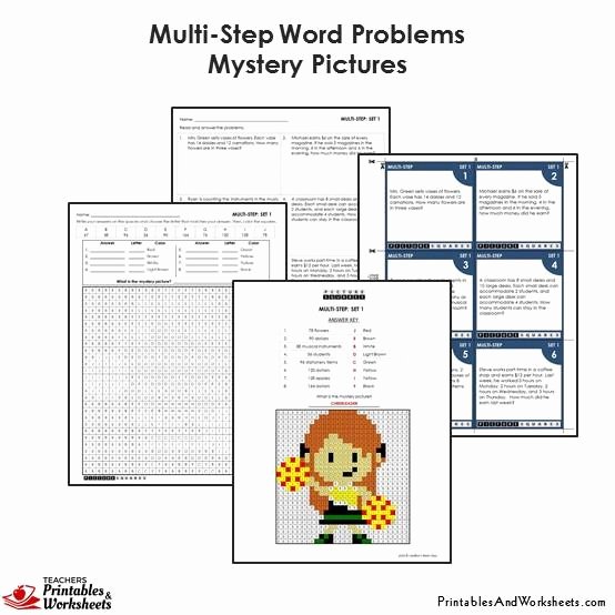 Two Step Word Problems Worksheet Fresh 4th Grade Multi Step Word Problems Mystery
