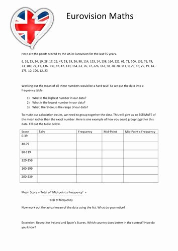 Two Way Frequency Table Worksheet Lovely Frequency Table Worksheet
