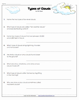 Types Of Clouds Worksheet Best Of Miss B Busy Bee Kinds Of Clouds