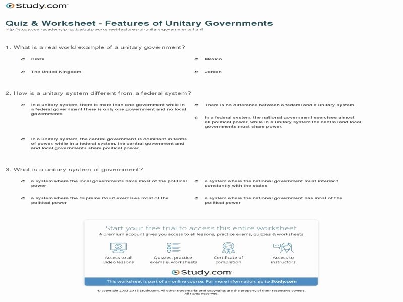 Types Of Government Worksheet Answers Awesome forms Government Worksheet Free Printable Worksheets