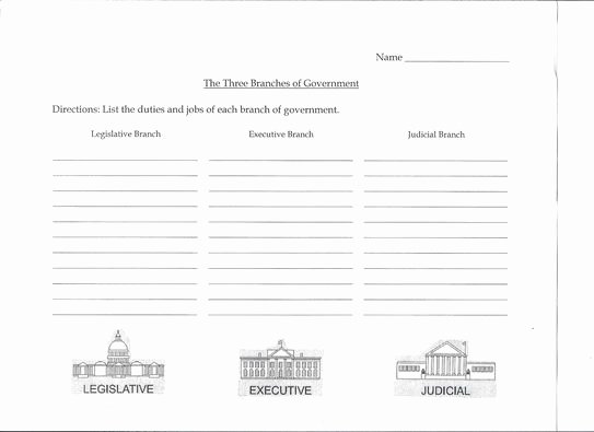 Types Of Government Worksheet Answers Unique 3 Branches Of Government Activity