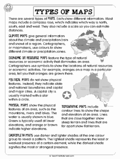 Types Of Maps Worksheet Awesome Teach This Worksheets Create and Customise Your Own
