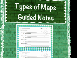 Types Of Maps Worksheet Awesome Types Of Maps Guided Notes Worksheet Template by