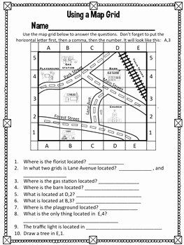 Types Of Maps Worksheet Inspirational Map Grid Lesson Freebie by Dragons Den
